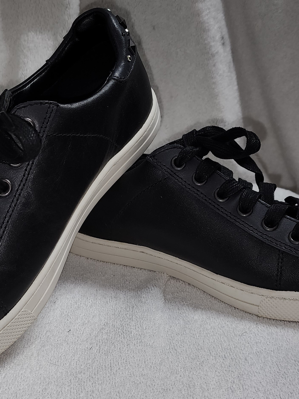 COACH Porter Black Leather Embellished Sneakers Stars Studs NYC Patches [Size] - Picture 7 of 13